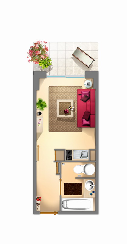 Studio Apartment example